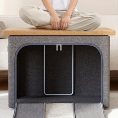 Large Capacity Storage Box With Handles & Visible Window Reusable Box