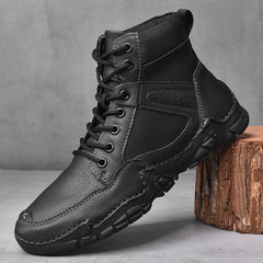 Men's Non Slip Motorcycle Boots Outdoor Lace Up Boots