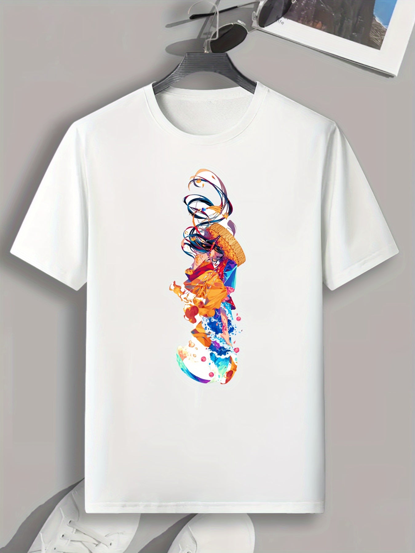 Artistic Pattern Print Men's Graphic T-shirt Casual Comfy Tees