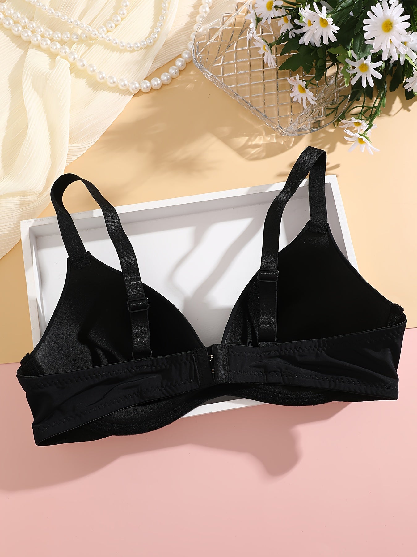 Comfy Push Up Bra Solid T Shirt Breathable Women's Lingerie