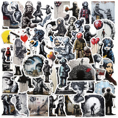 50pcs Abstract Art Style Graffiti Stickers for Laptop Helmets Cup