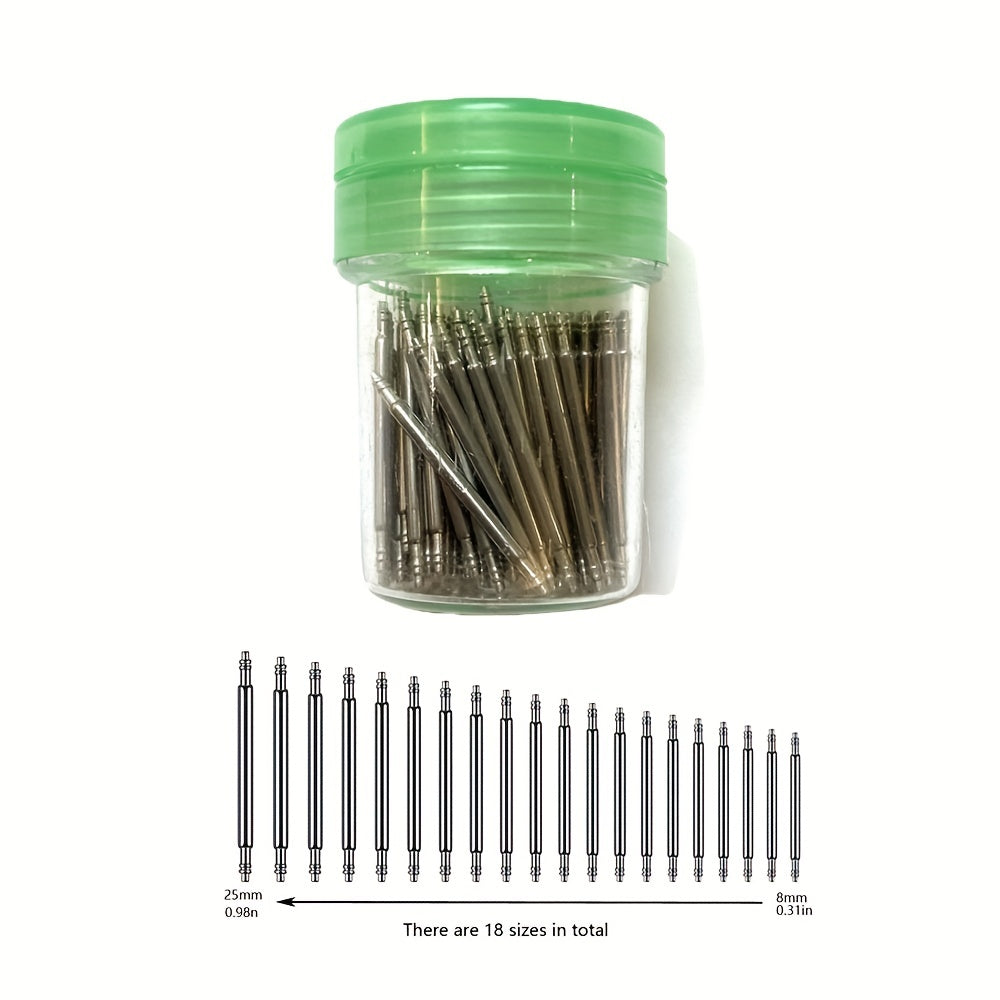 100pcs Box Watch Band Spring Bars 10-24mm Convenient Packing Watch Repair Tool