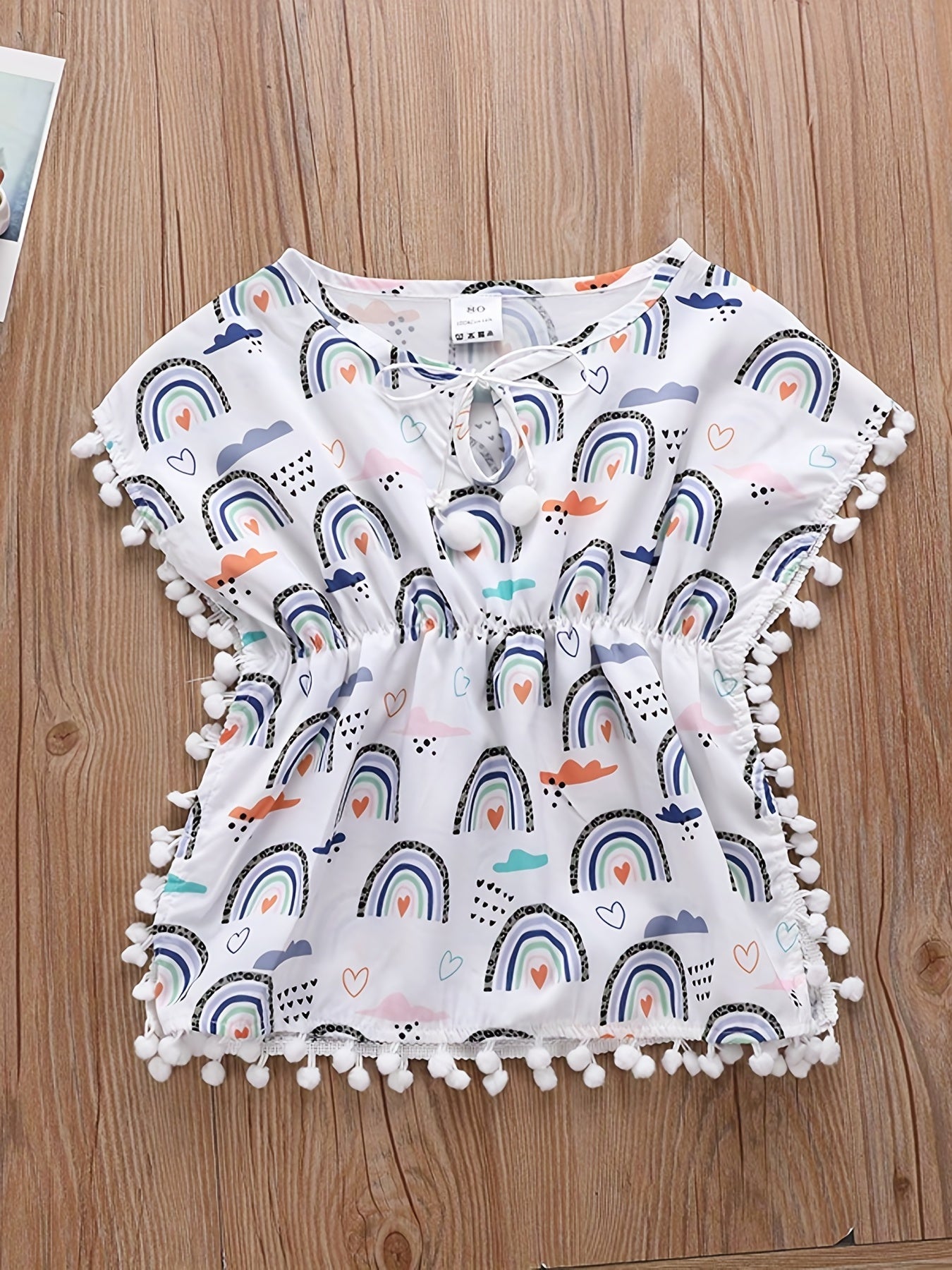 Baby Girls Cartoon Graphic Sleeveless Cover Up Dress