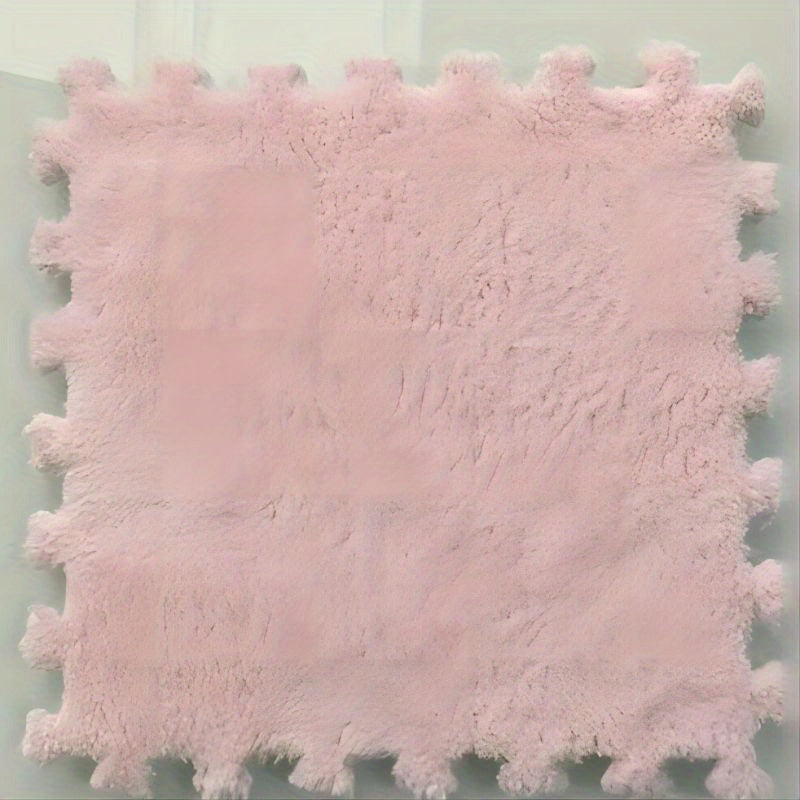 12pcs Plush Foam Floor Mat Interlocking Carpet Area Rug Anti Slip