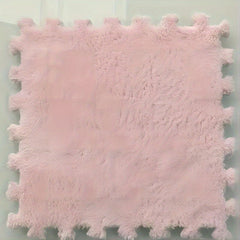 12pcs Plush Foam Floor Mat Interlocking Carpet Area Rug Anti Slip