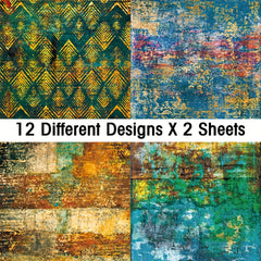 Origami Paper Scrapbook Pad 6x6 24 Sheets Single Sided Colored Patterned Paper
