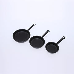 3-Piece Miniature Kitchen Pans for Dollhouse Play
