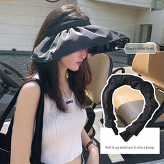 Foldable Shell Visor Hat Wide Brim UV Protection Sun Hat