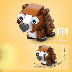 Pet Dog Animal Series Micro Blocks Toy Set