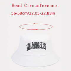 Retro Letter Embroidery Fisherman Hat Outdoor Sun Protection