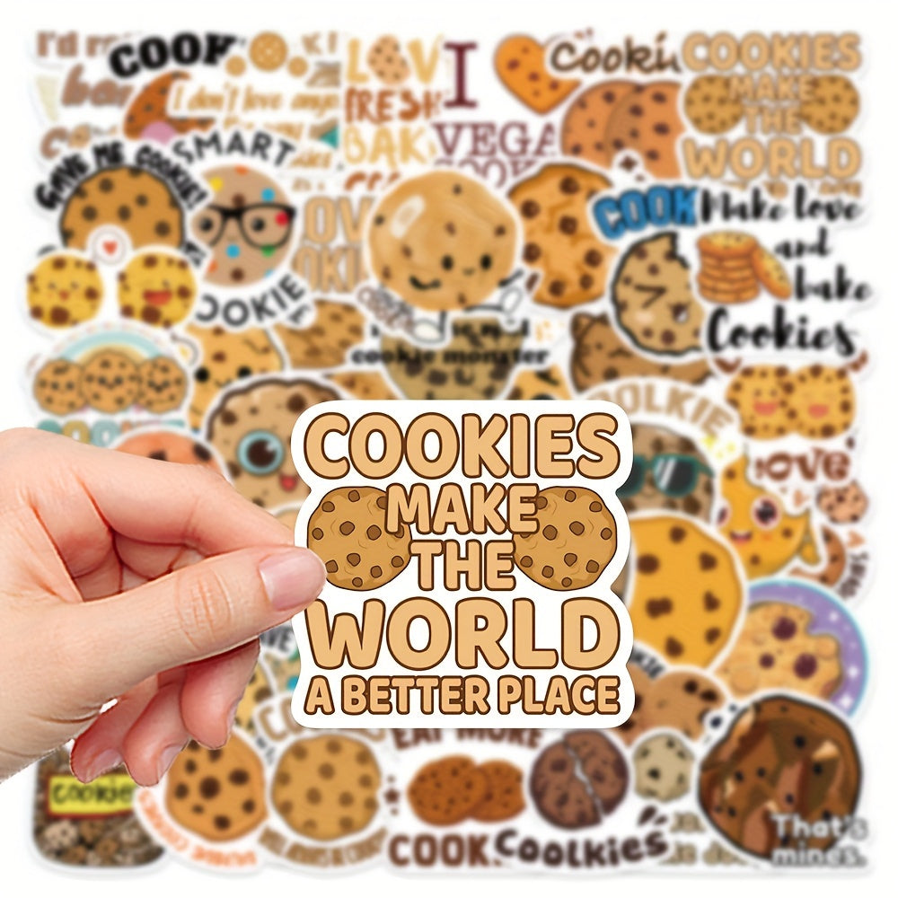 50pcs Cartoon Cookie Sticker Laptop Luggage Decoration Stickers