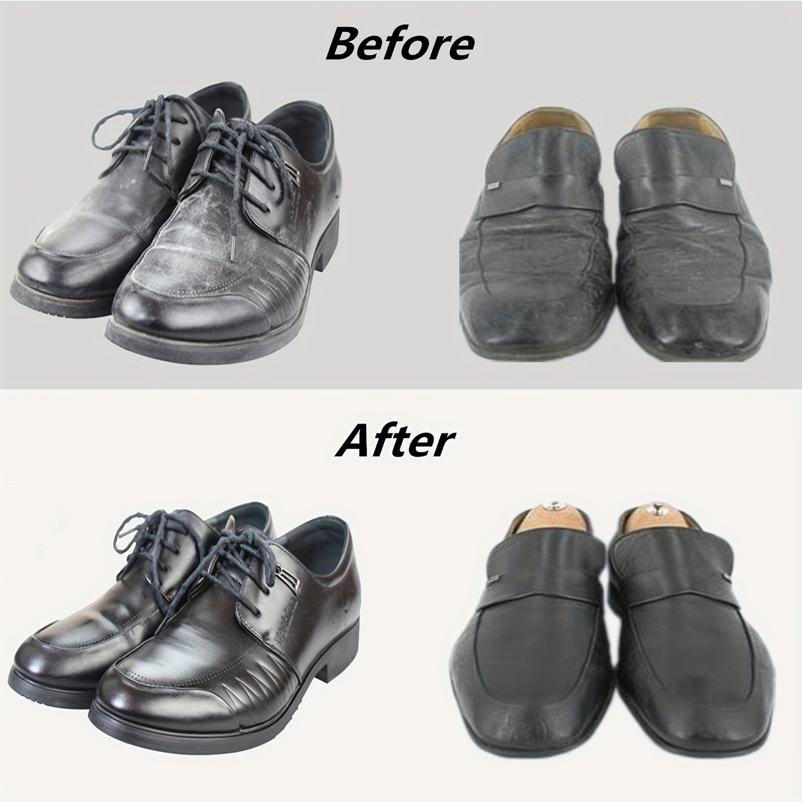 7PC Leather Shoe Polishing Kit with Brush and Wax