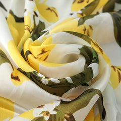Lemon Print Scarf Boho Shawl Bandana