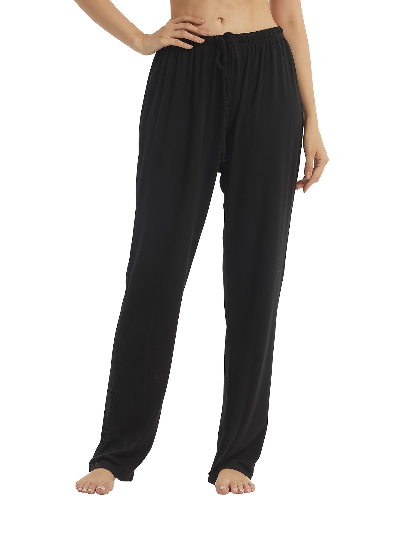 Women's Solid Pajama Pants Soft & Comfy Lounge Pants