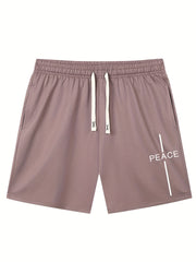 Men's Peace Letter Print Outdoor Shorts