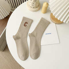5 Pairs Girls Breathable Crew Socks for Spring Autumn Sports Teens Children