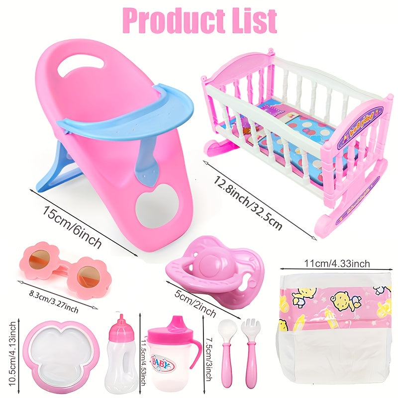 10pcs Doll Accessories Party Game Set for Children Over 3 Years Old