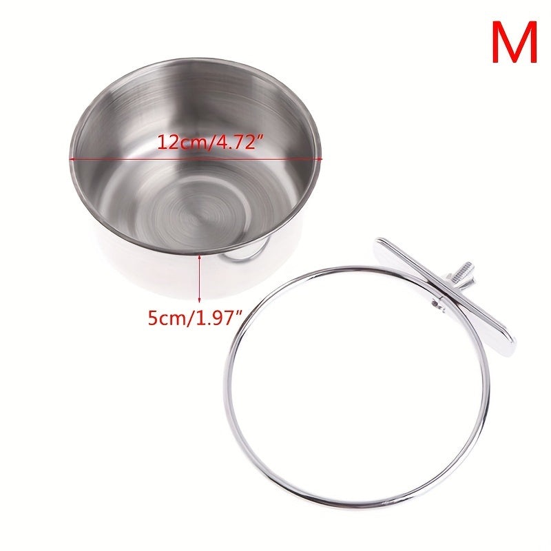 Stainless Steel Bird Feeder Parrot Food Bowl Feeding Box for Small Animal