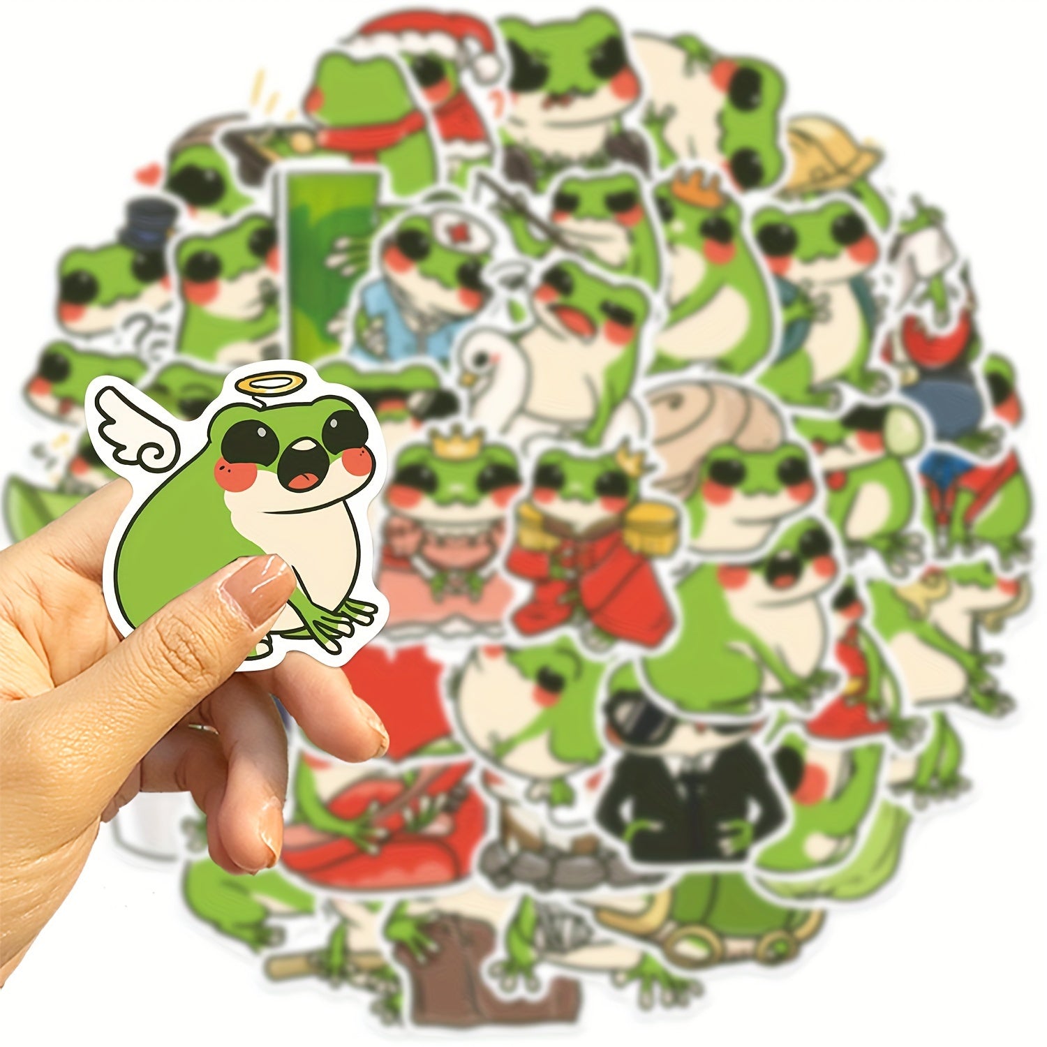 50 Cartoon Frog Graffiti Stickers for Phones Cups Computers Skateboards