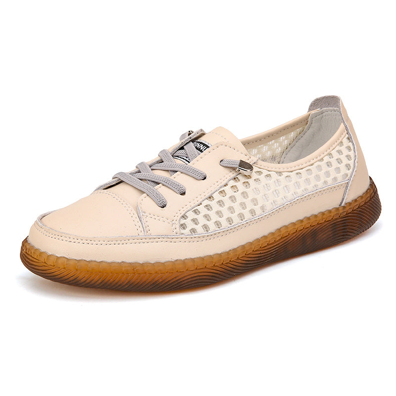 Women's Lace-Up Hollow Out Flats Casual Loafers