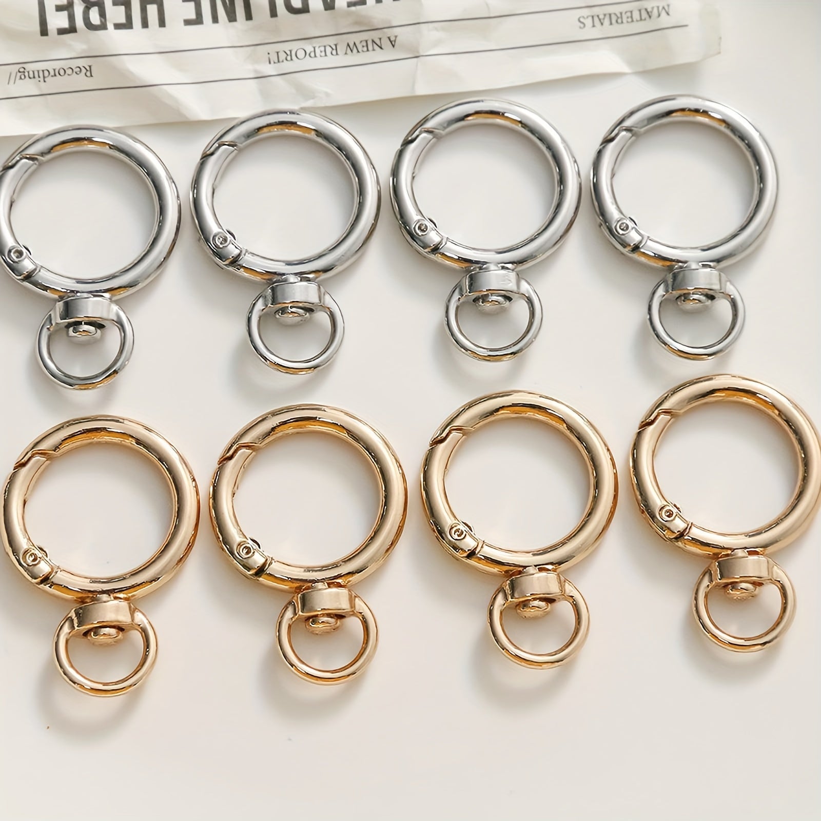 10pcs Round Carabiners Clips Snap Hooks