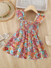 Girls Cotton Dress Over Knee Mid-length Skirt