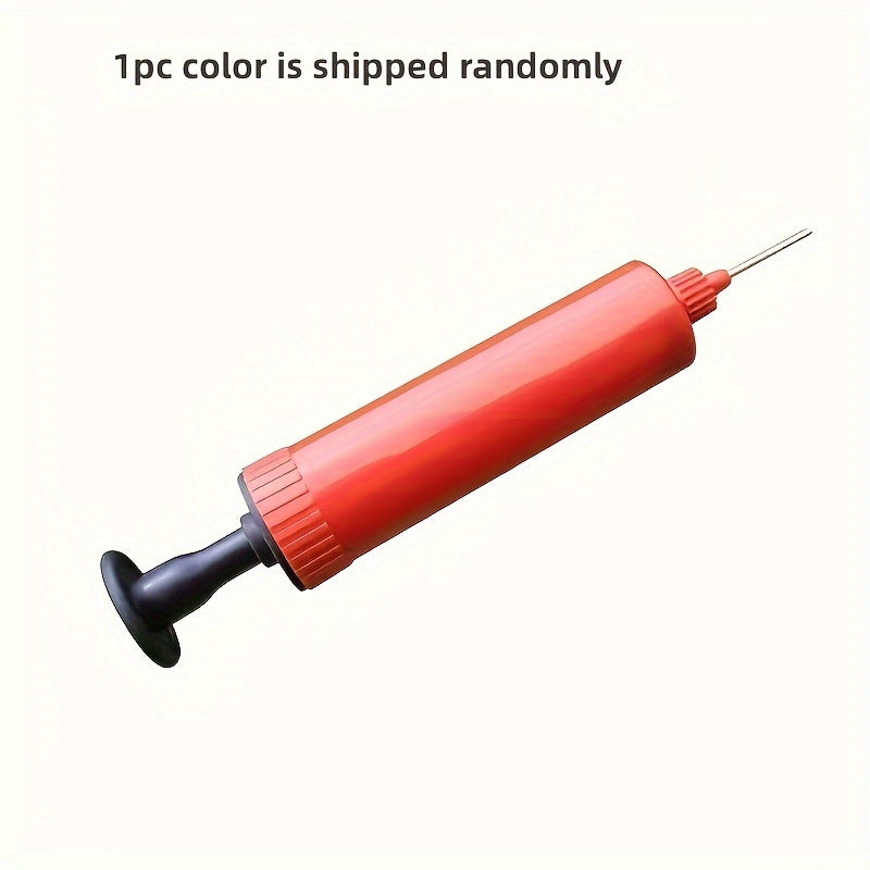 1pc Mini Hand Push Ball Pump Plastic Manual Inflator for Parties Random