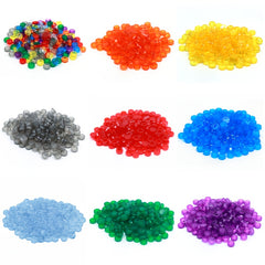 500pcs Transparent Colorful Tile Round 1x1 Building Block Accessories