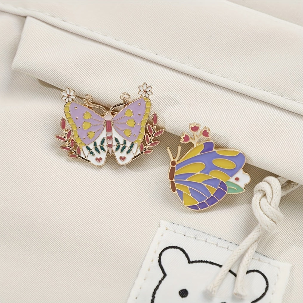 Colorful Butterfly Brooch for Backpack Bag Purse Gift Ornament
