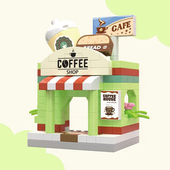 Urban Street Scene Building Block Model Toy DIY Ornament Desktop Gift