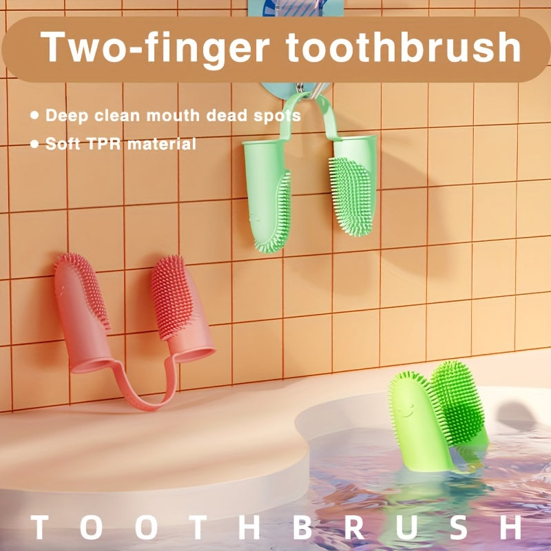 Dog Toothbrush Soft TPR Material Finger Toothbrush Kit