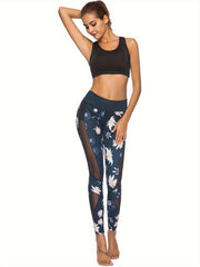 Floral Print Yoga Pants Quick Dry Fitness Leggings