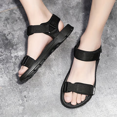 Men's Hook And Loop Non Slip Sandals Comfy Beach Shoes