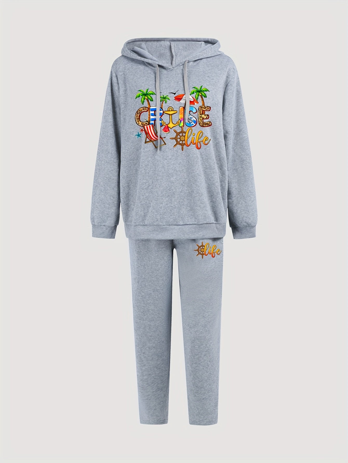 Women's Beach Art Hoodie & Sweatpants Set