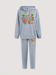 Women's Beach Art Hoodie & Sweatpants Set