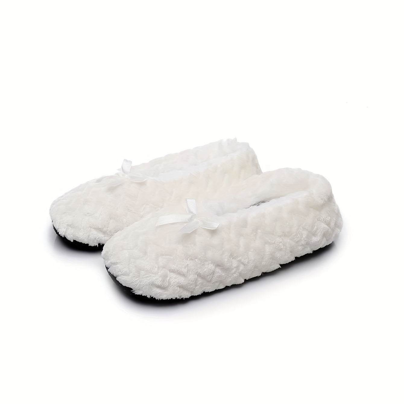 Cozy House Slippers With Bowknot Anti skid Slip on Shoes For Men
