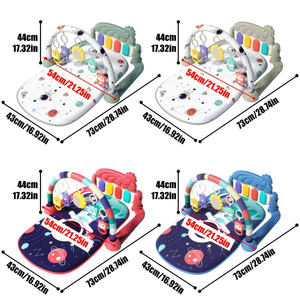 Baby Musical Pedal Piano Play Mat Fun Space Fitness