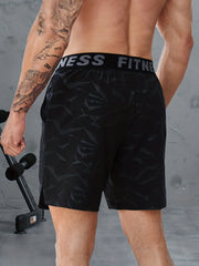 Men's Alphabet Print Sports Shorts Sweatpants