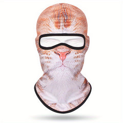 3D Animal Pattern Cap Mask Balaclava Sun Protection Quick Drying Headgear