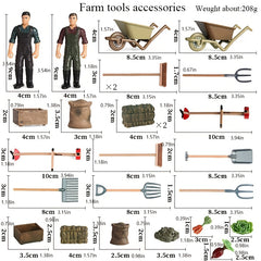 Farm Model Birthday Gift 25pcs Farm Tool Model Set Halloween Christmas Gift