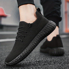 Men's Lace up Sneakers Odor resistant Athletic Shoes Lightweight