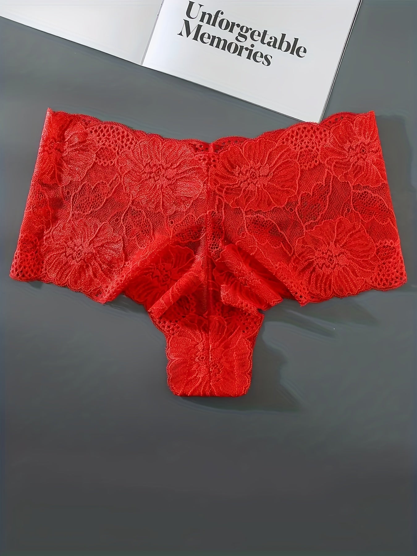 3 Pack Plus Size Sexy Lace High Waisted Briefs Set