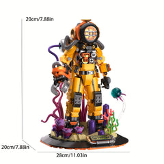 1300pcs Cyberpunk Diving Suit Building Set - Astronaut Model Toy