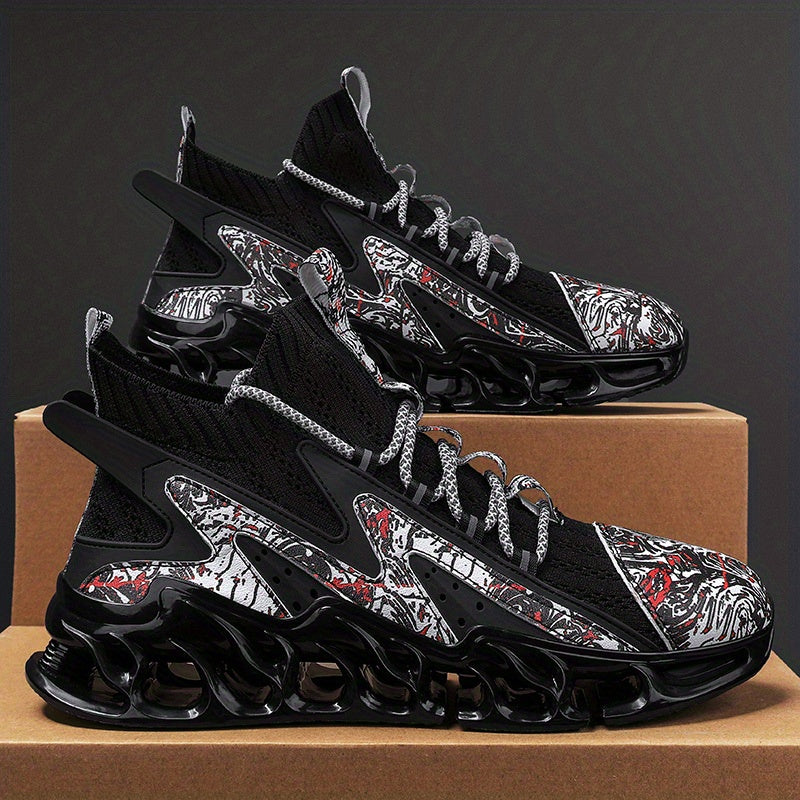 Men's Block Blade Sneakers Breathable Shock Absorption Running Shoes
