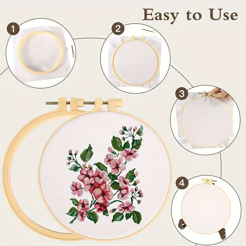 Embroidery Hoop Set Plastic Circle Cross Stitch 7-29cm to 27.0cm