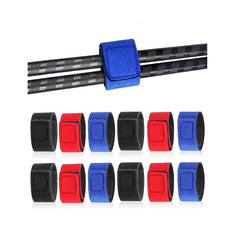 12pcs Fishing Rod Hook And Loop Straps 3 Colours Fishing Rod Straps