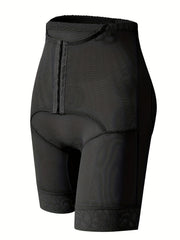 Mesh Stitching Shaping Shorts Tummy Control Slimming Elastic Shorts