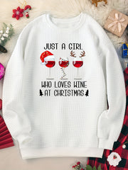Women's Plus Christmas Goblet Long Sleeve Lounge Top