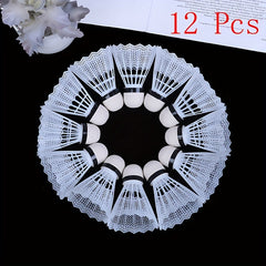 12pcs Plastic Badminton Shuttlecocks for Outdoor Training