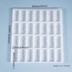 Silicone Domino Molds for Resin Casting Personalized Dominoes